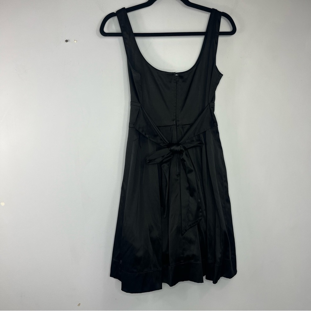 Y2K Tweeze Size 7 Black Satin Empire Waist Square Neck Dress TT1 - Picture 5 of 7